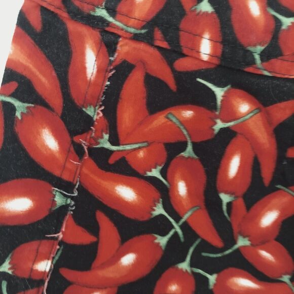 Womens Shorts Swim Board Short size 7 Chili Pepper Print Cotton Pocket - Picture 10 of 12